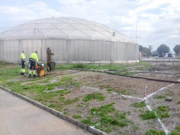 Prospección del terreno para EDAR El Bobar